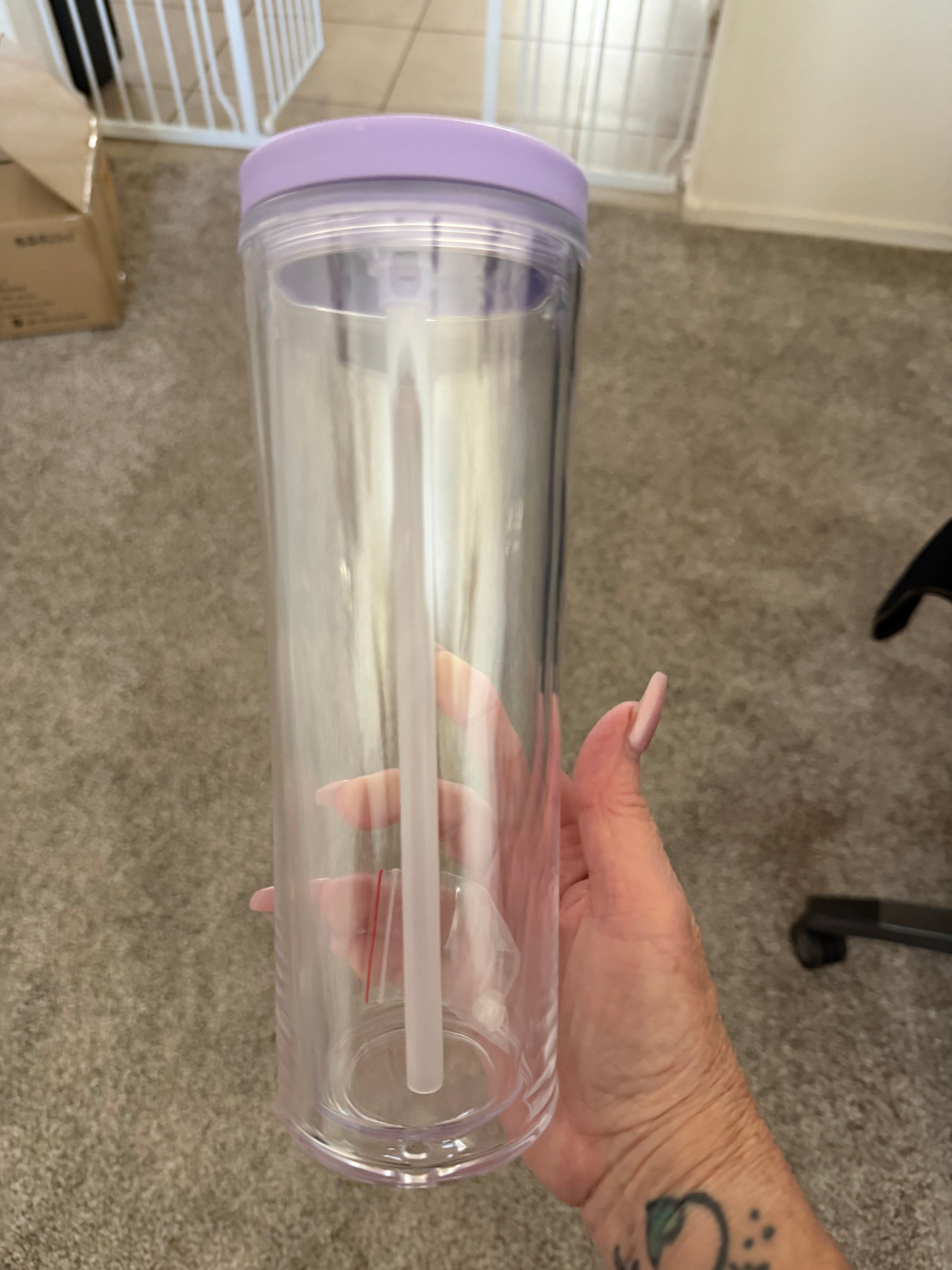 24oz  tumbler Purple lid