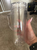 20 oz clear lid with handle