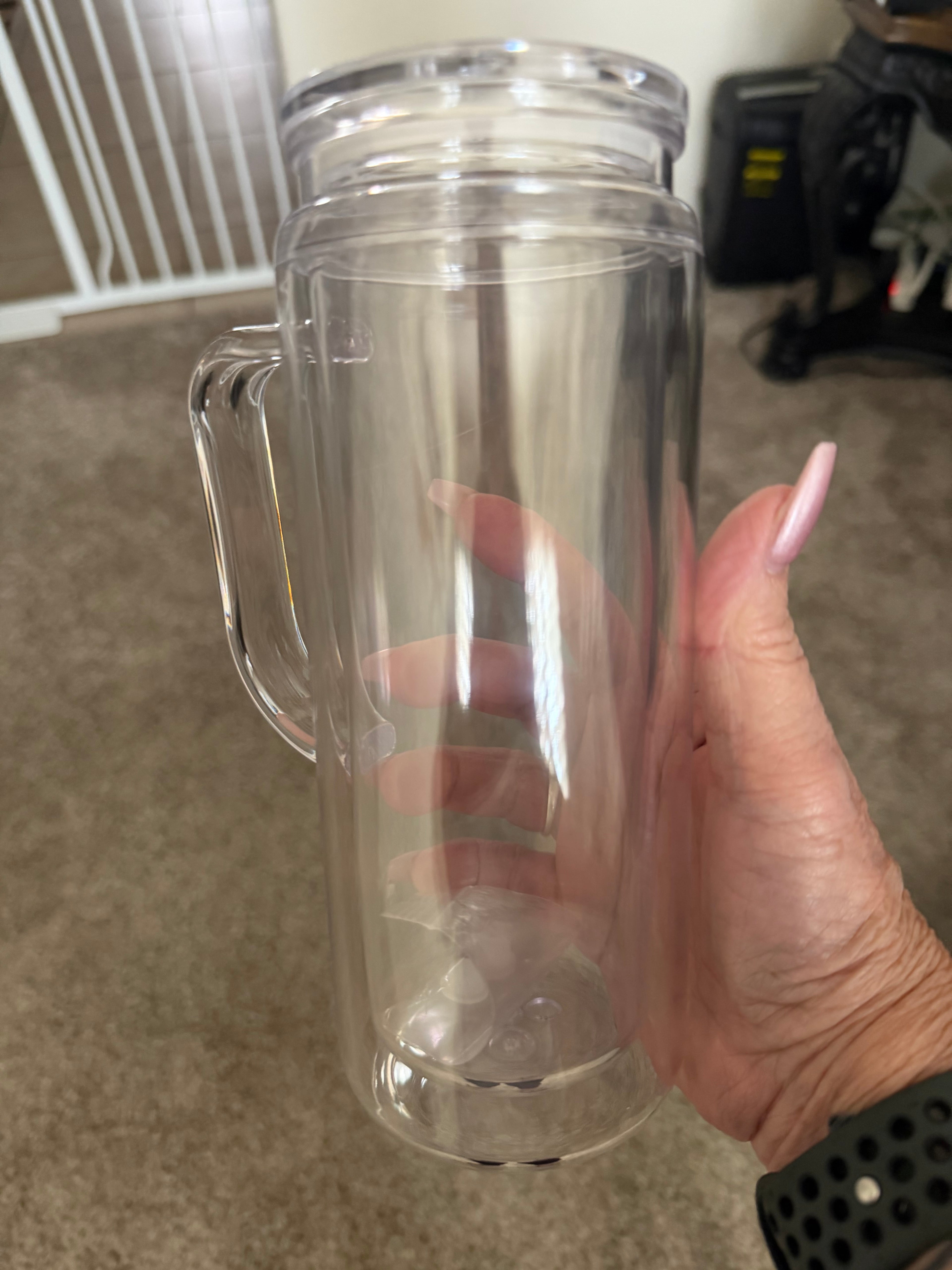 20 oz clear lid with handle