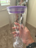 24 oz purple lid