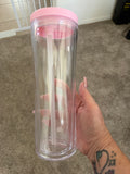 24oz  tumbler Pink