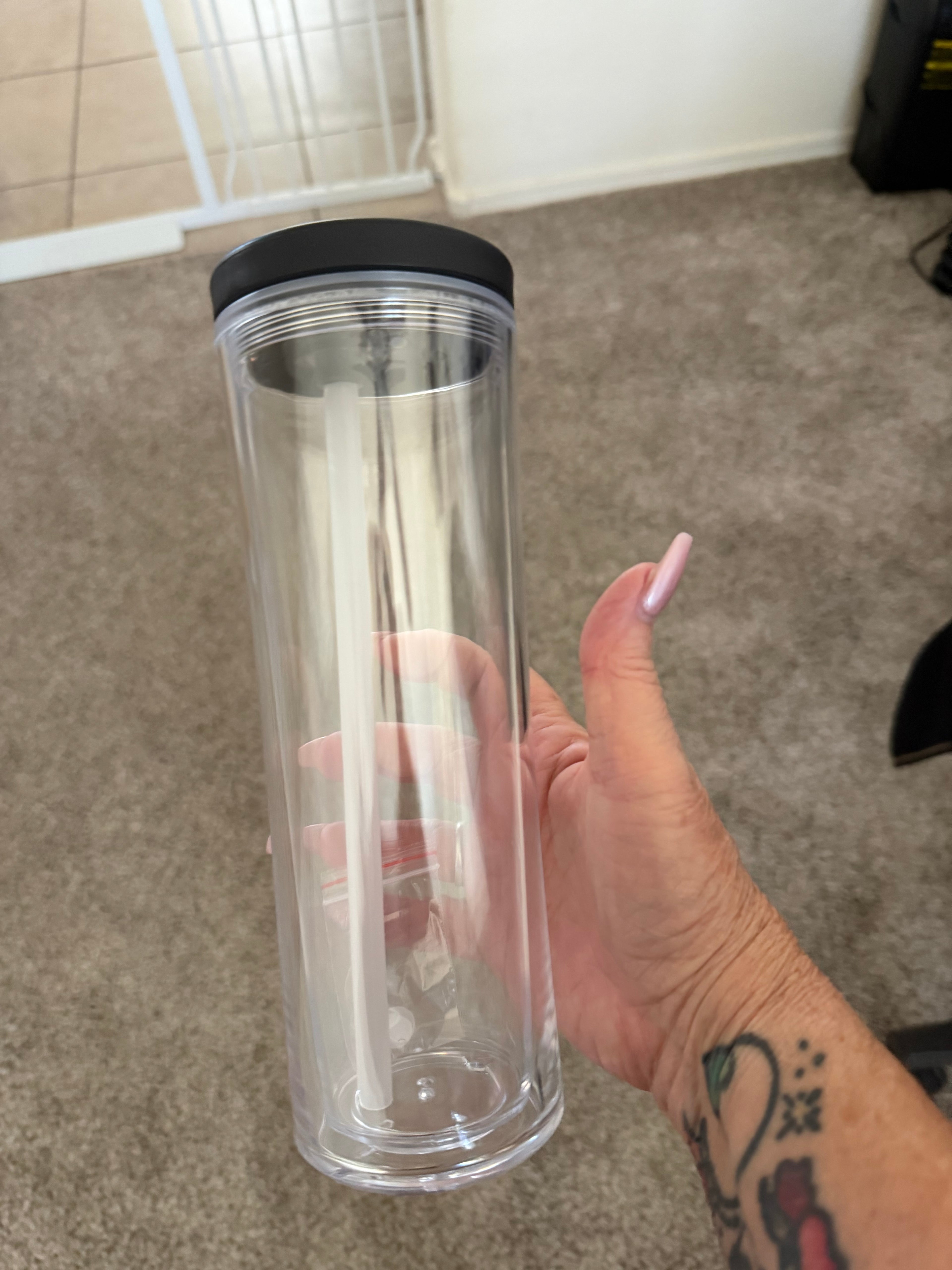 24oz  tumbler black lid