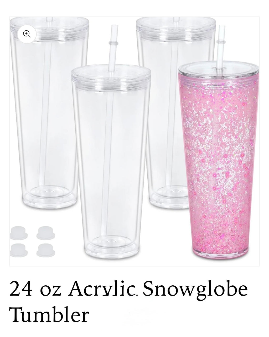 24 oz Tumblers pink lid